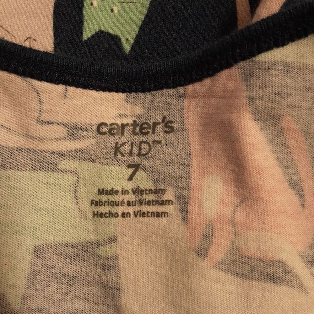 Carter's‎ Kid 100% Cotton Tee Dress With Kitties Girls size 7 - Picture 3 of 7
